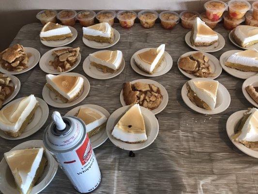 Thanksgiving buffet dessert table