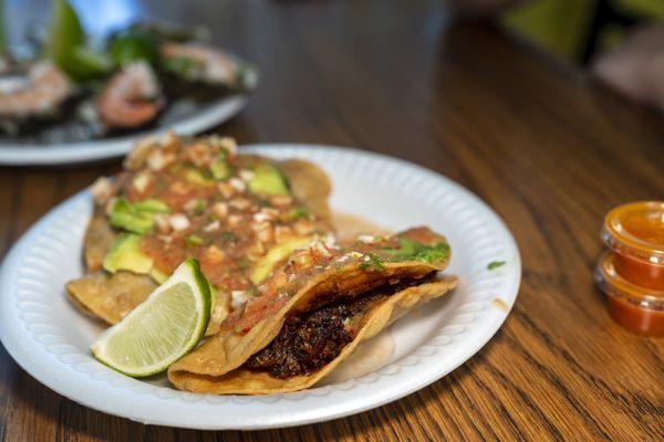 tacos dorado de camaron