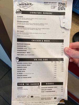 Menu 1/2