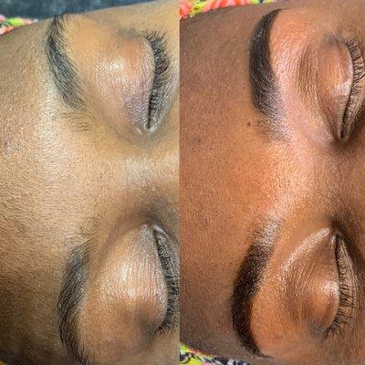 Brow wax and tint