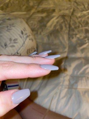 Flat nails.