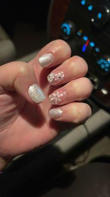 Christmas set with snowflakes and gems