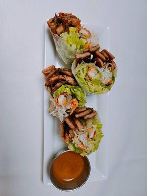 Grilled lemongrass chicken summer roll