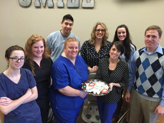 Office Staff and delicious cookie treat!