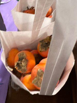 The Organic Persimmons are Excellent @ Christmas Nights @ 123 Farms in Cherry Valley CA. Dec. 2022