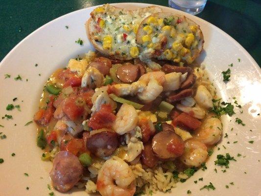 House Jambalaya with Shrimp, Sausage & Chicken