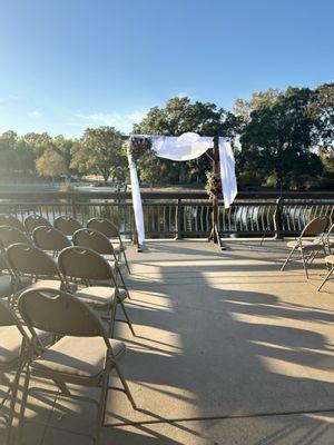 Ceremony on deck setup