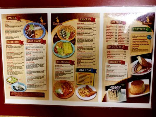 Food Menu side 2