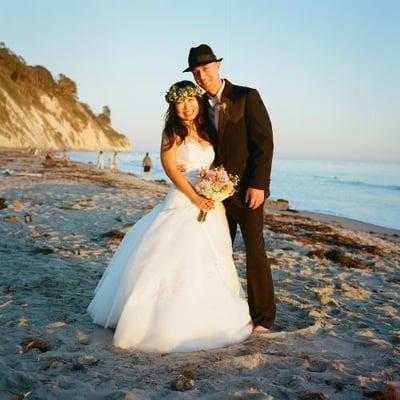 Romantic beach wedding