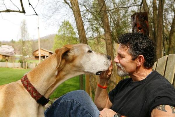 Dr. Todd with the original Noah.