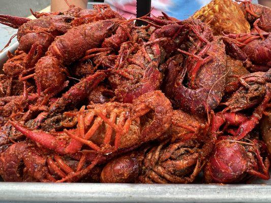 Bait!!! I mean steamed crawfish! The seasoning was spot on.