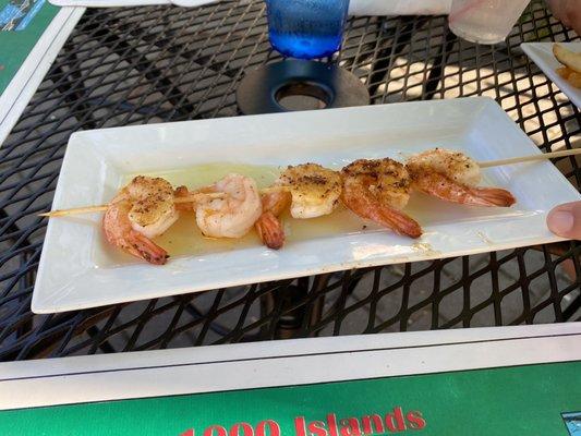 Shrimp skewer add on $12.99