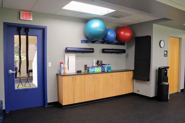 Gym space and supplies.