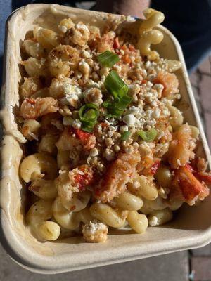 Macarollin and a beer at the Food Truck Rodeo hits the spot.