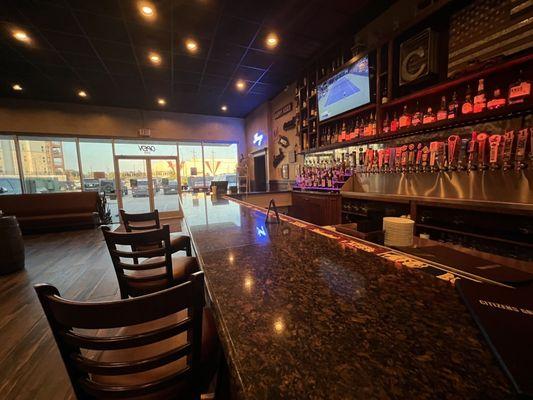 Front bar and entrance to restaurant 8/30/23