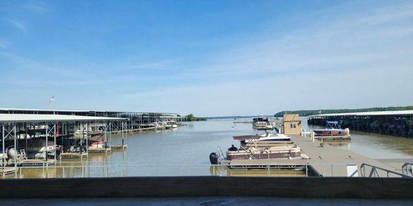 View of Hu-B's Marina from restaurant deck.