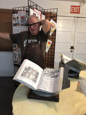 Jim, the Bancroft house caretaker, talking about his youth (see a young Jim in the b+w photo!) and how he acquired his role.