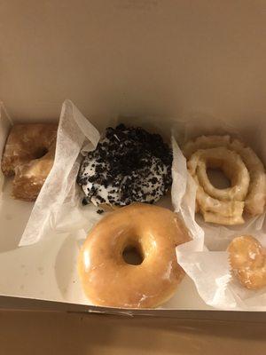 Cronut, Oreo donut, cruller and glazed