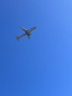 A plane coming in to the airport, this could be you!!!