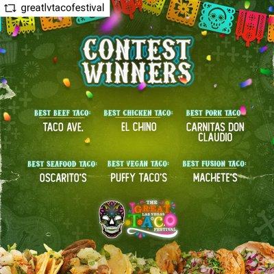 Oops i did it again, 2022 Great Las Vegas Taco Festival winner