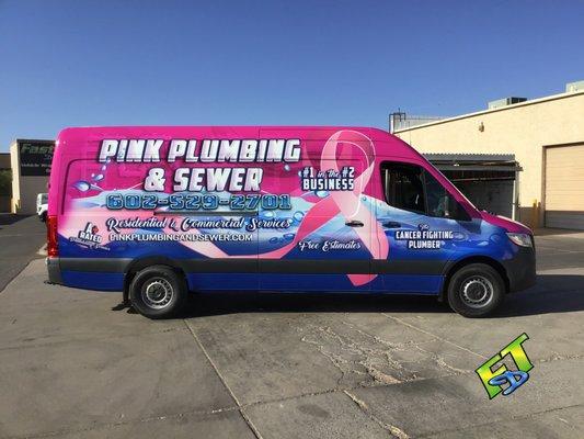 Full wrap for Pink Plumbing.