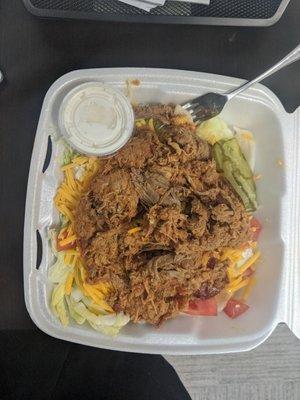 Delicious BBQ salad from Dawns Cafe - yummy!