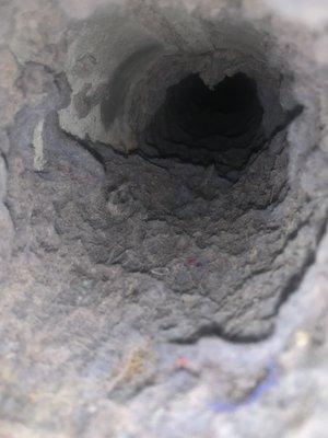 Very dirty dryer vent in Carlsbad!