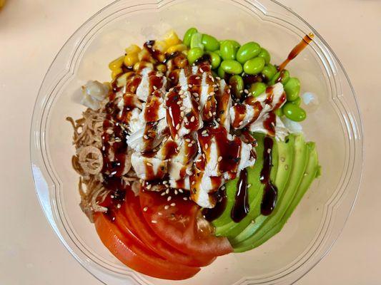 Grill Chicken Poke Bowl