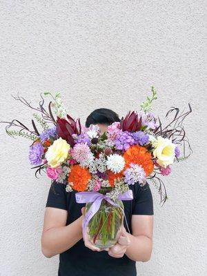 Fall flower vase