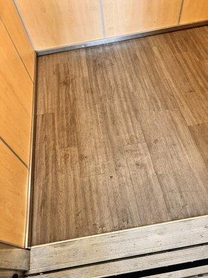 Elevator floor - never cleaned or mopped