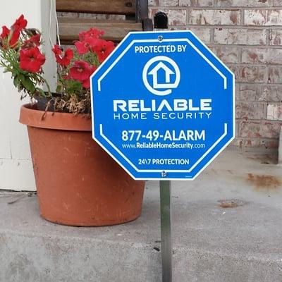 Reliable Home Security Yard Sign