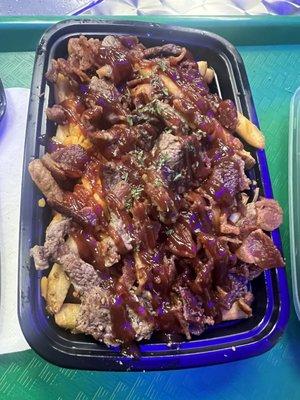 BBQ bacon steak fries