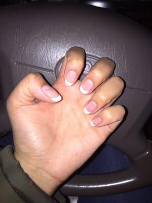 Okay French tip. (They did a lot better at French tips than other Pullman/Moscow nail salons).