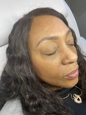 Brow wax and fill in