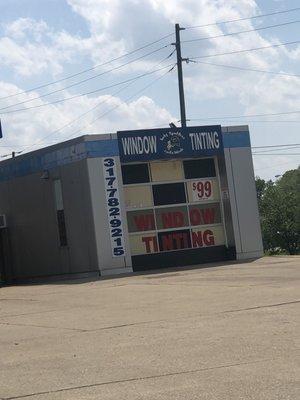 Window tinting place (I believe it's closed though).