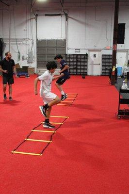 Athlete development, with speed, agility, explosiveness, coordination