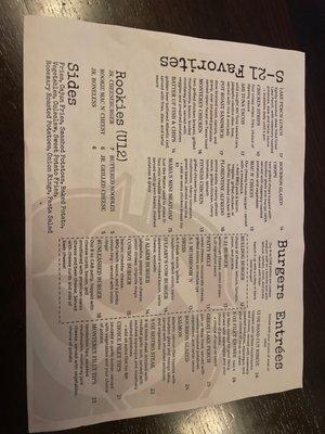 2nd side of menu