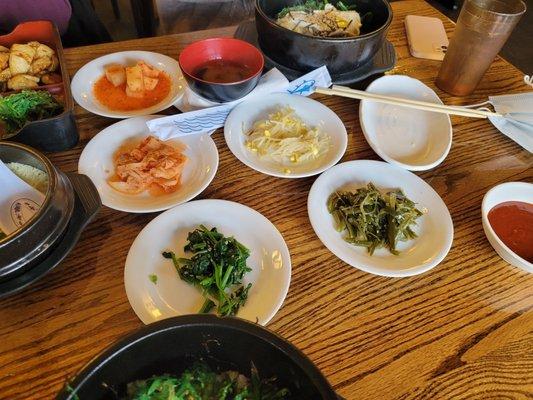 Korean appetizers, complimentary!