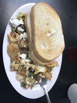 Veggie Jumbot with Feta in place of American Cheese