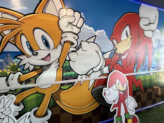 Knuckles and Tails wallpaper with Knuckles cut-out