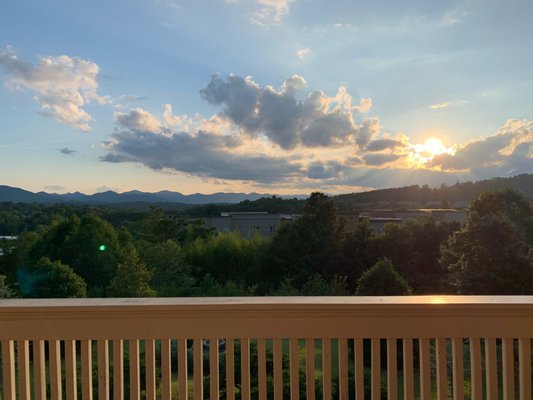 Sun setting from 2nd floor porch.