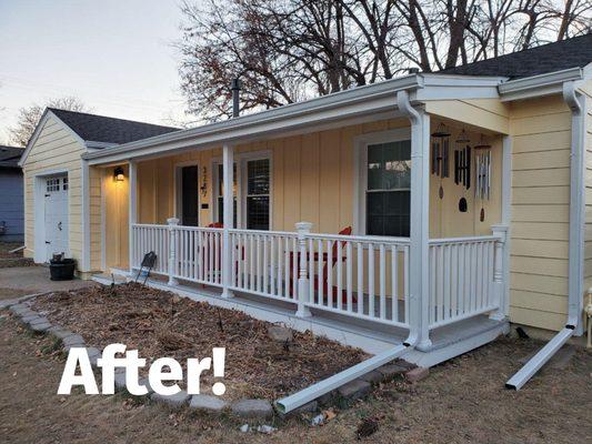 After! From Old Rotten Hardboard & Asbestos to new James Hardie!