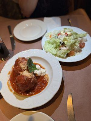 The meatballs and salad- you have to get both