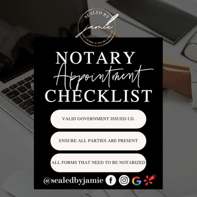 Prepare for your notary appointment! Bring valid ID, all parties present, & necessary forms. Helps make the process seamless!