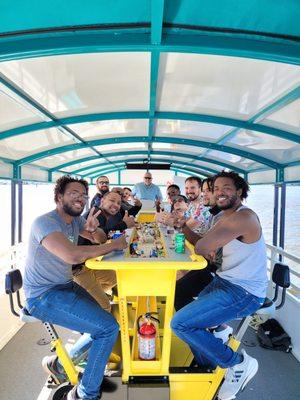 Bachelor Parties enjoying a cruise.