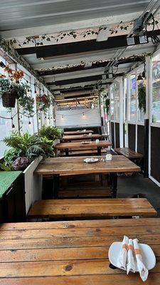 Outside seating