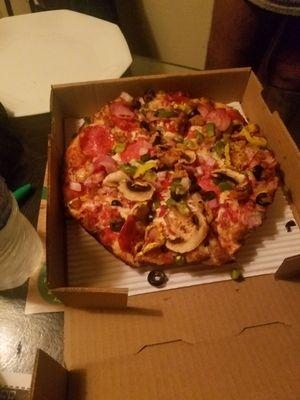 Some pizza my babe got