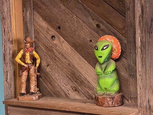 Love the alien with a sombrero hanging with the cowboy