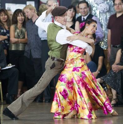 Instructor Lucy Yoo and Jeff Chandler