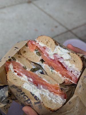 Lox on everything bagel